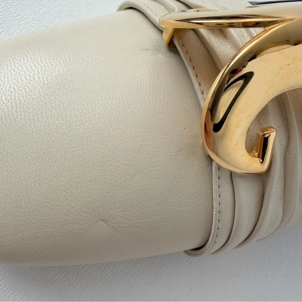 GUCCI || Usagi Half Moon Slingback Pumps Black Cream EU 40